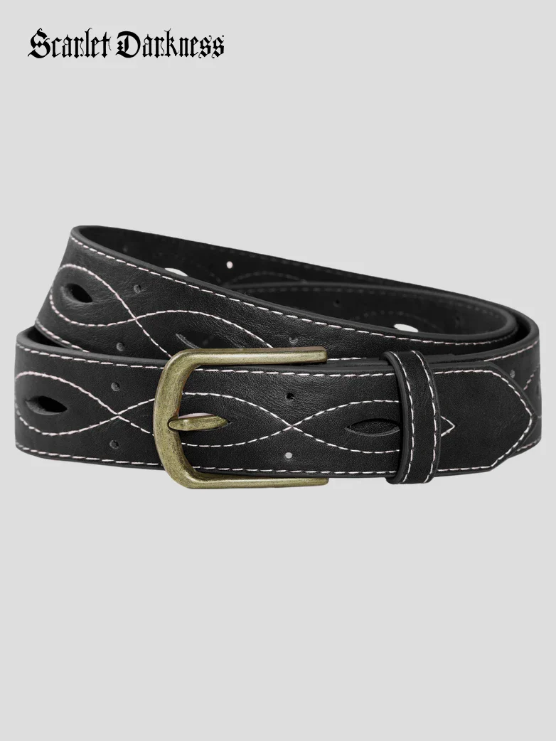 2026 Renaissance Leather Buckle Waist Belt - Image 7