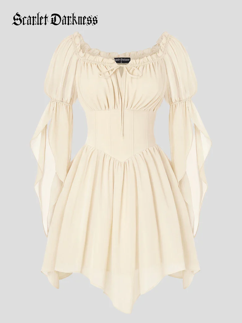 Women’s Off Shoulder Corset Mini Dress with Virago Sleeves - Image 8
