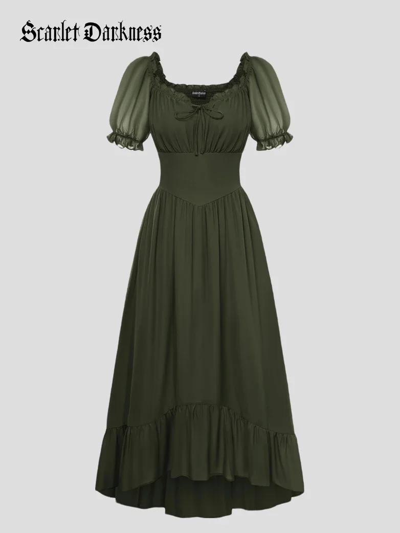 Renaissance Off Shoulder Fairy Dress with Pockets