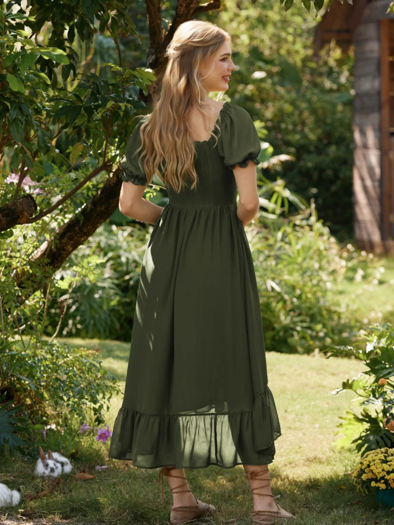 Renaissance Off Shoulder Fairy Dress with Pockets - Image 5