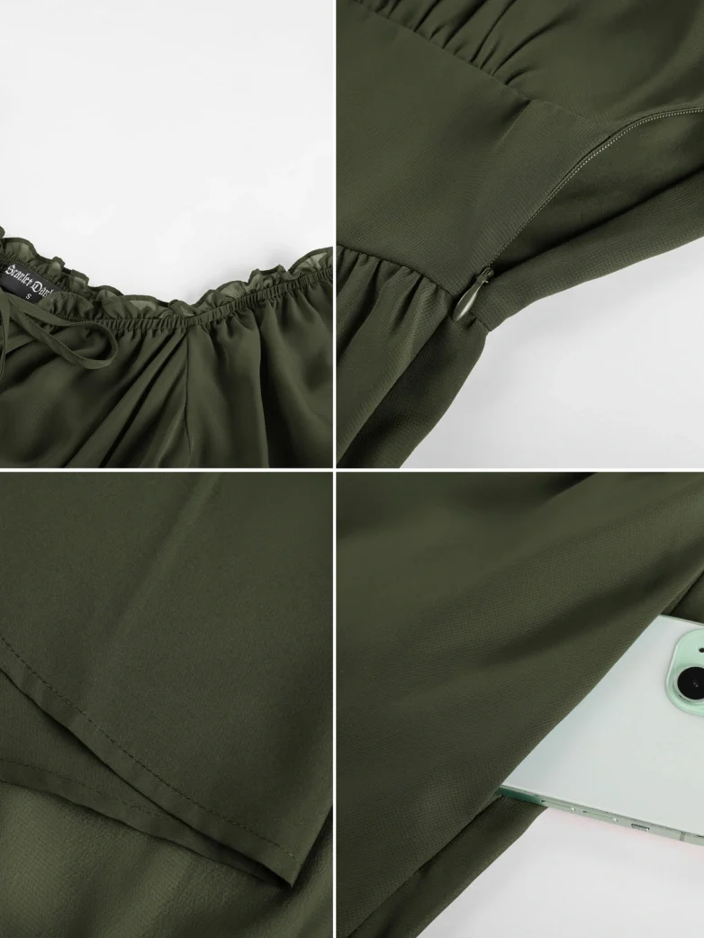 Renaissance Off Shoulder Fairy Dress with Pockets - Image 6