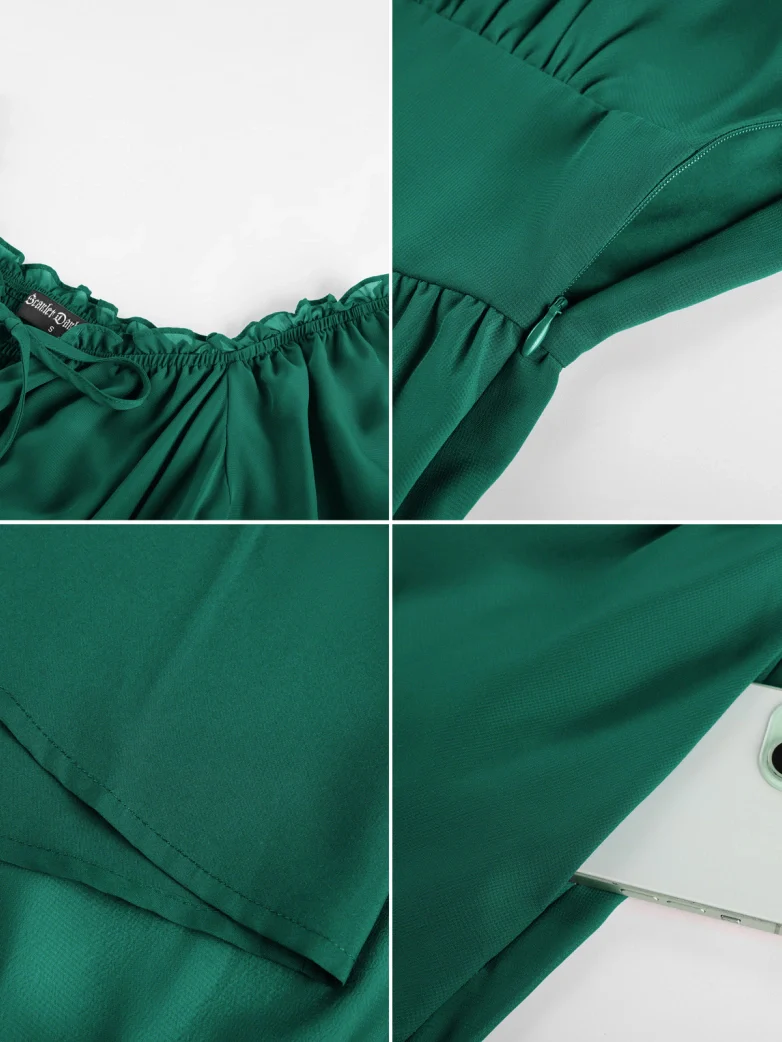 Renaissance Off Shoulder Fairy Dress with Pockets - Image 18