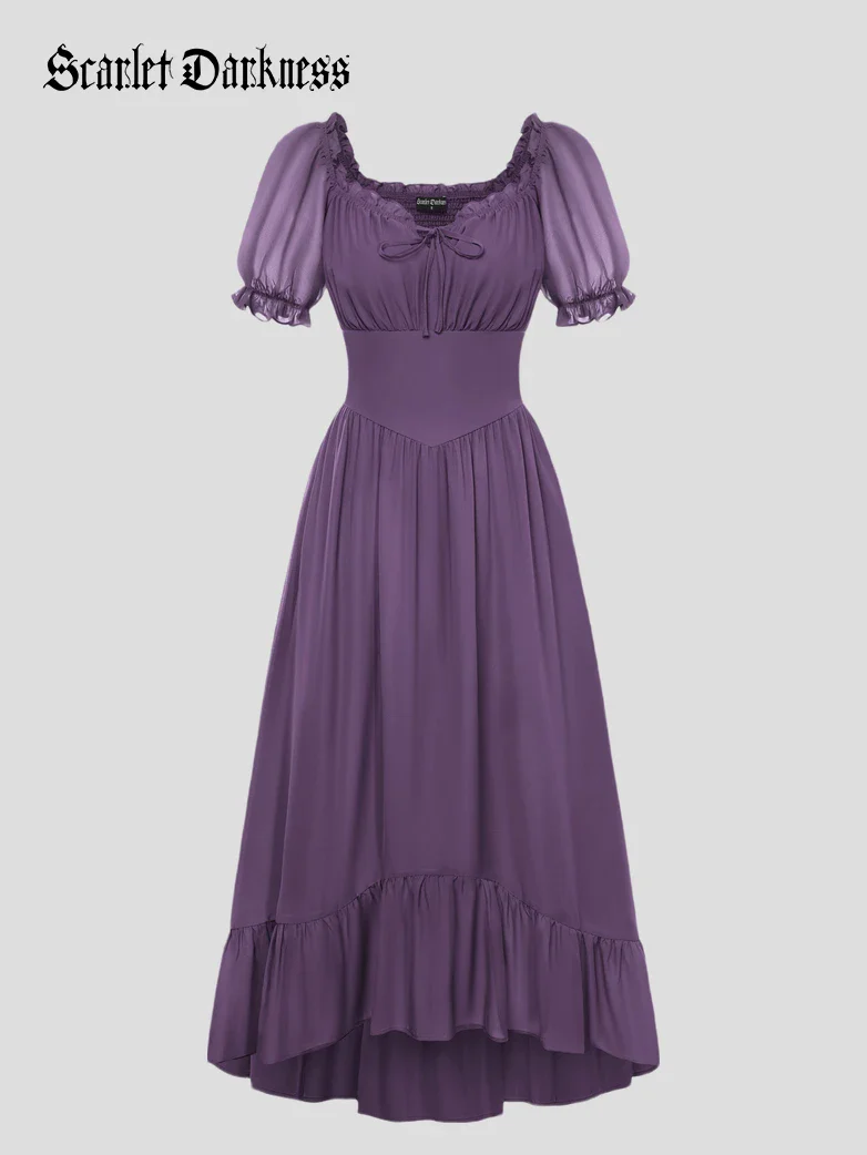 Renaissance Off Shoulder Fairy Dress with Pockets - Image 39