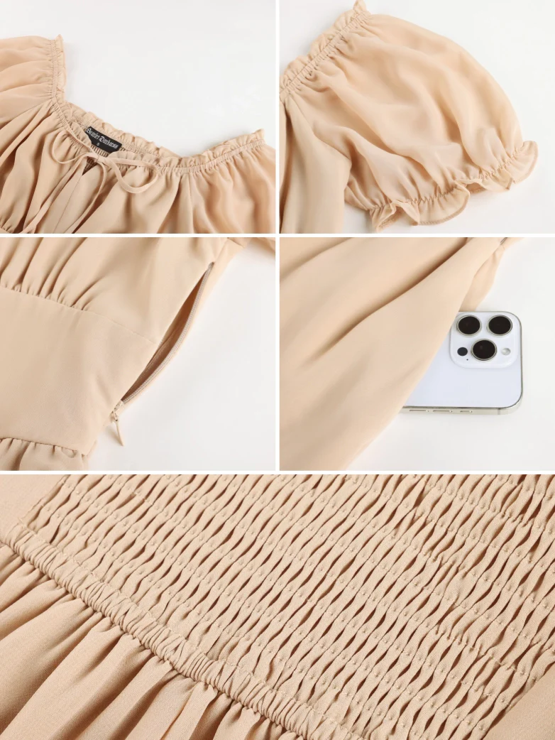 Renaissance Off Shoulder Fairy Dress with Pockets - Image 61