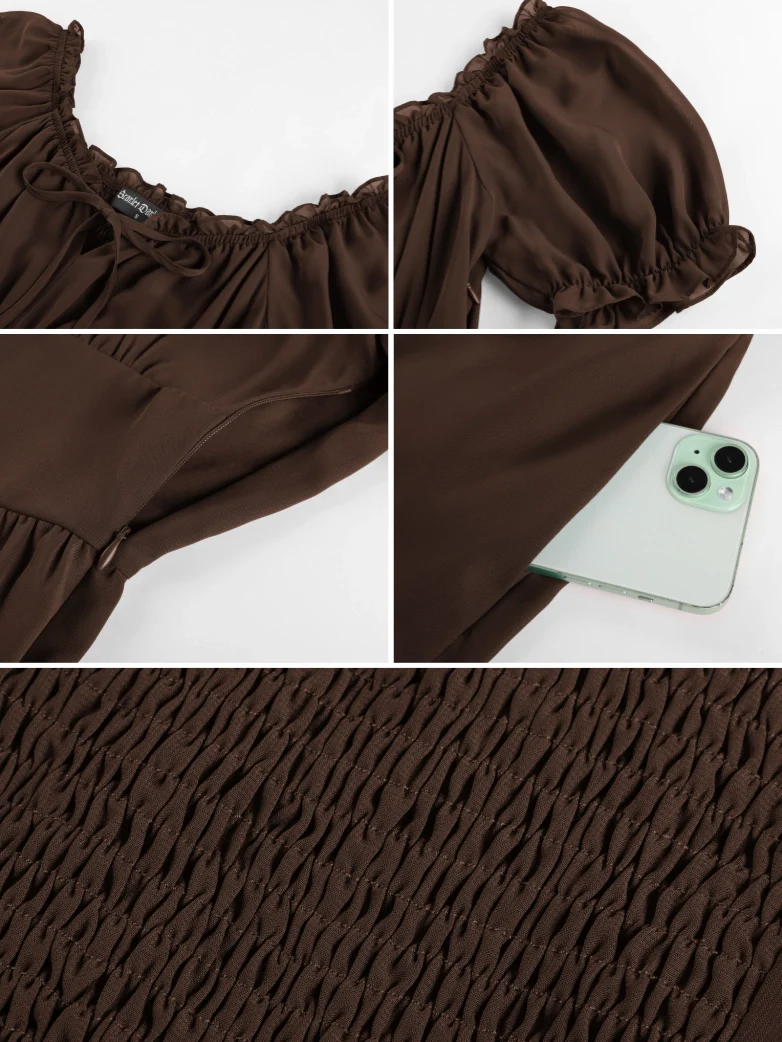 Renaissance Off Shoulder Fairy Dress with Pockets - Image 73