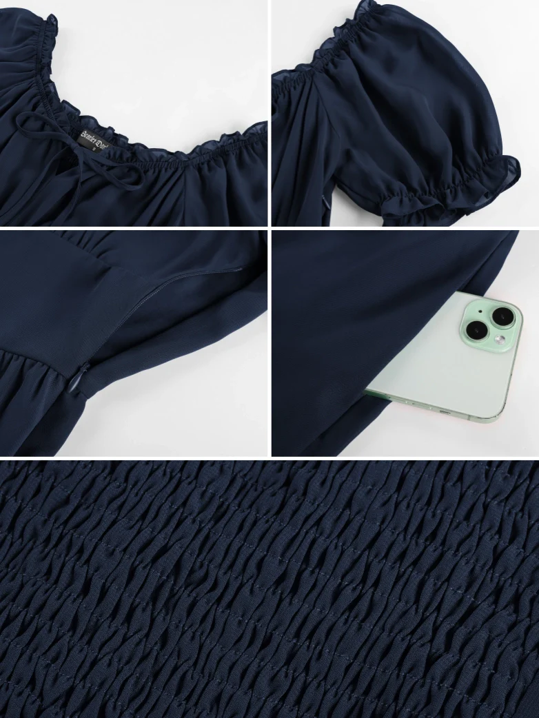 Renaissance Off Shoulder Fairy Dress with Pockets - Image 69