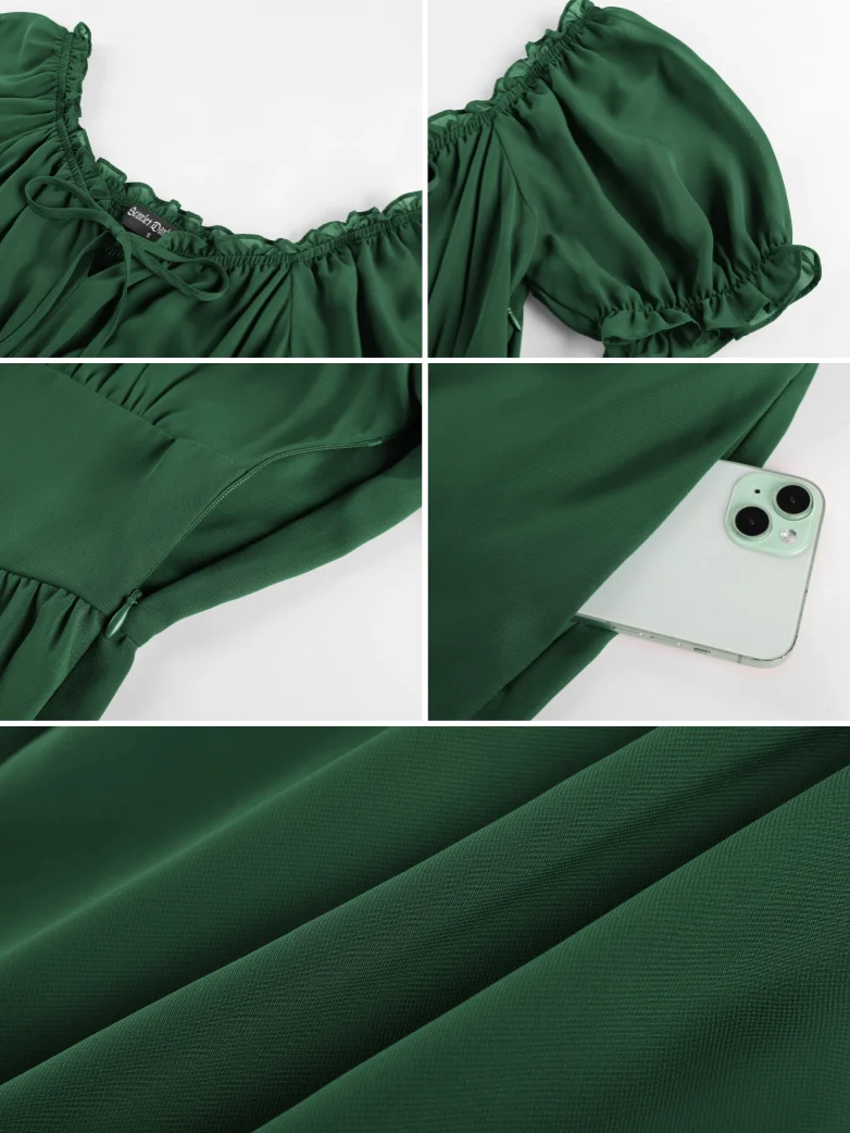 Renaissance Off Shoulder Fairy Dress with Pockets - Image 65