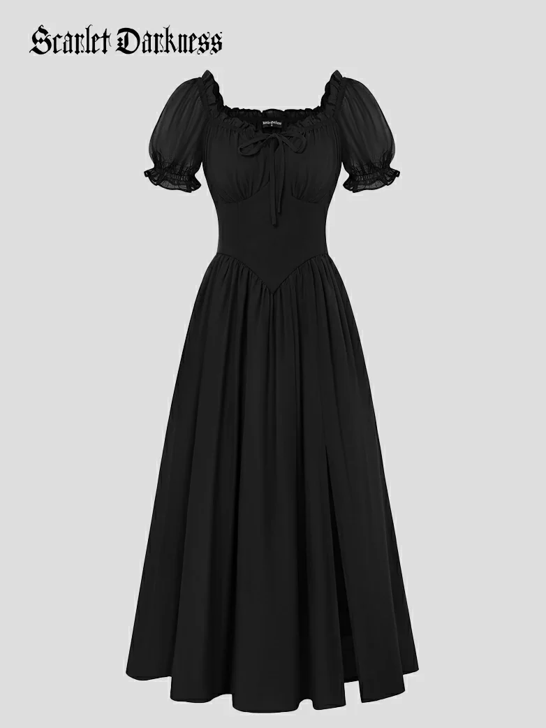 Renaissance Off Shoulder Milkmaid Pockets Dress - Image 16