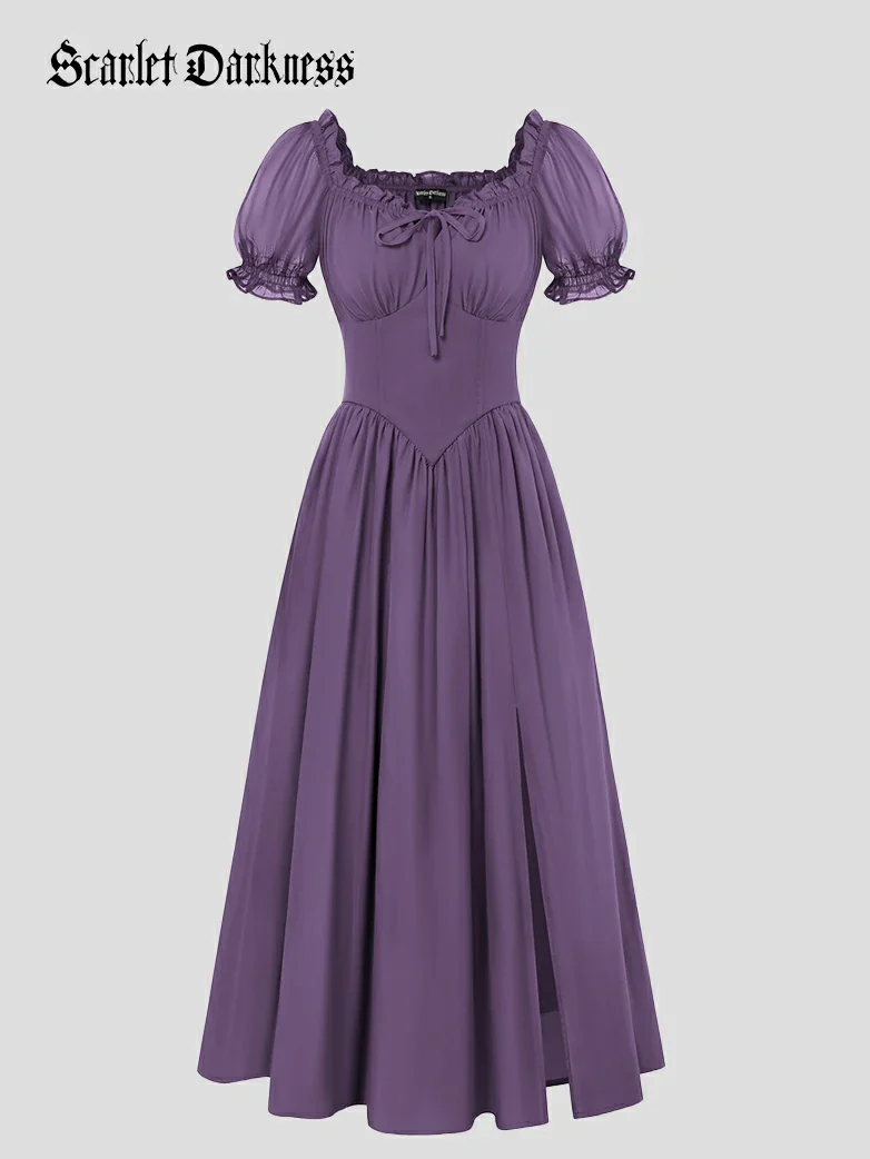 Renaissance Off Shoulder Milkmaid Pockets Dress - Image 21