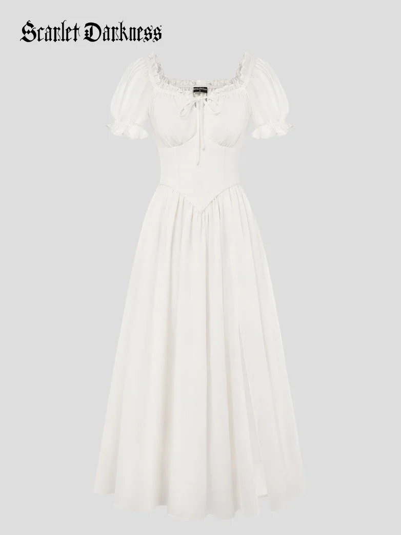 Renaissance Off Shoulder Milkmaid Pockets Dress - Image 60