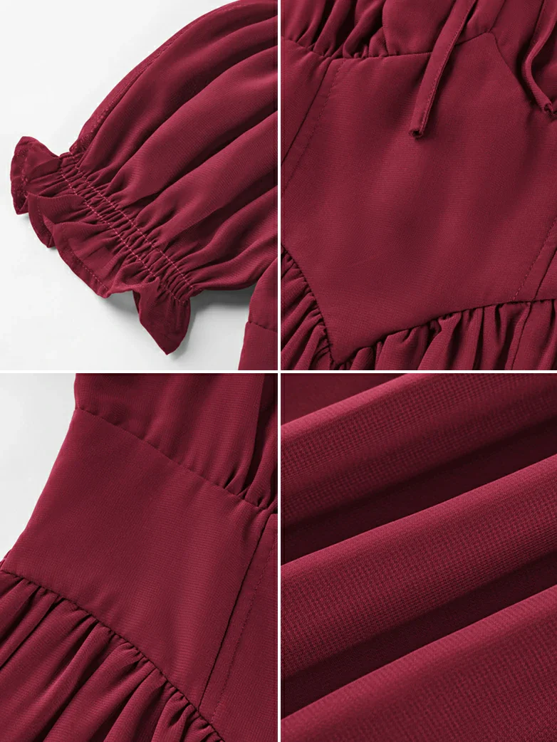 Renaissance Off Shoulder Milkmaid Pockets Dress - Image 13