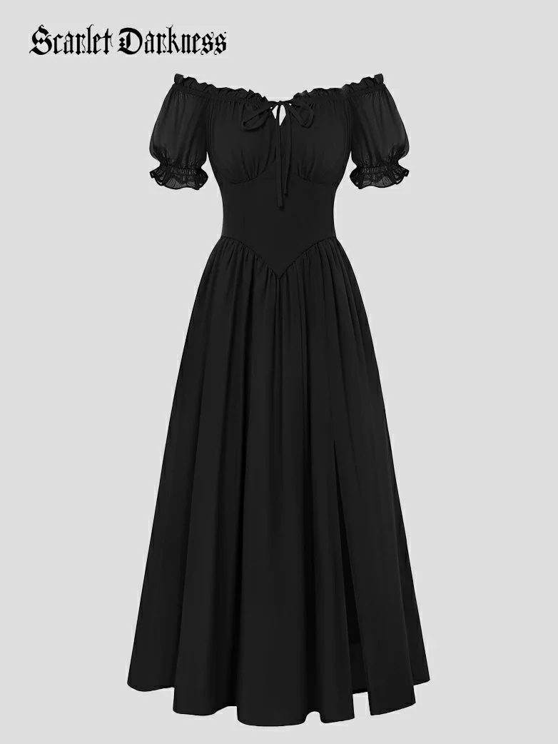 Renaissance Off Shoulder Milkmaid Pockets Dress - Image 15