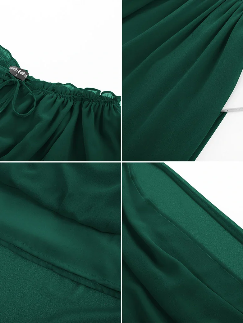 Renaissance Chiffon Sleeve Elastic Waist Pocket Dress - Image 40