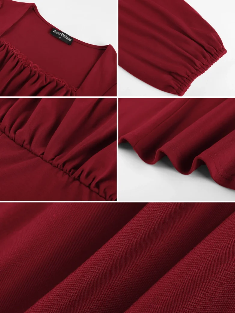 Renaissance Square Neck Ruched Bust Top - Image 22