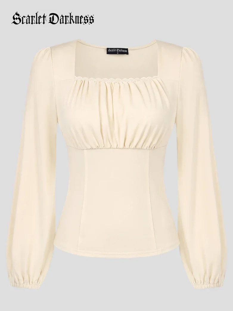 Renaissance Square Neck Ruched Bust Top - Image 7