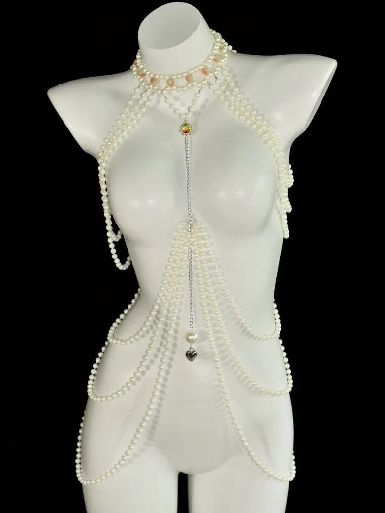 Layered Pearl Body Chain