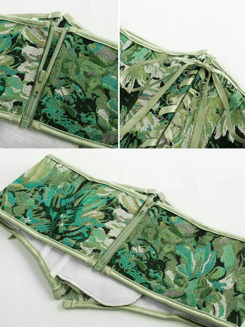 Renaissance Corset Belt with 14 Boned Waist Cincher - Image 3