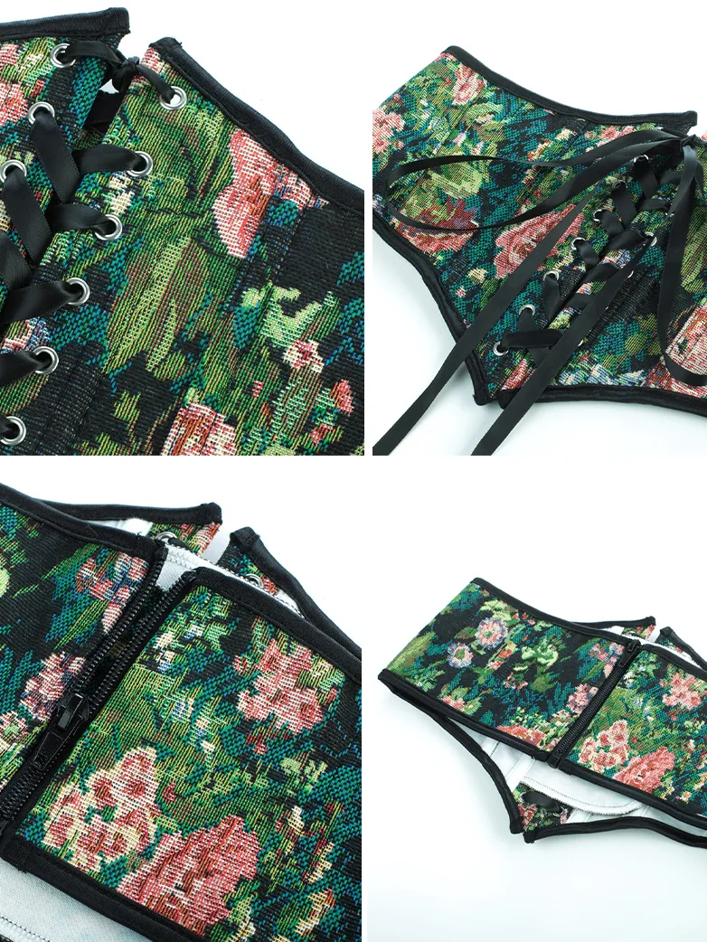 Renaissance Corset Belt with 14 Boned Waist Cincher - Image 30