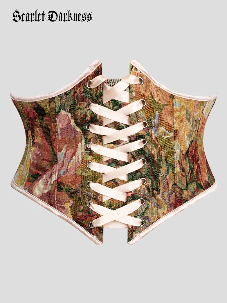 Renaissance Corset Belt with 14 Boned Waist Cincher - Image 19