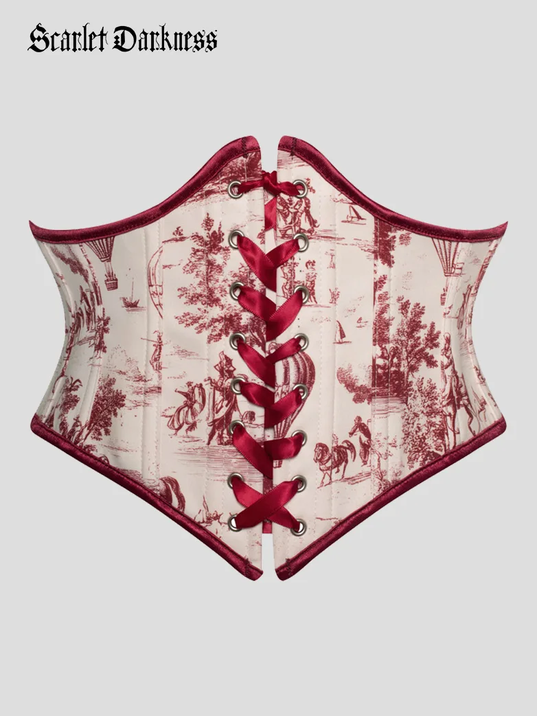 Renaissance Corset Belt with 14 Boned Waist Cincher - Image 31