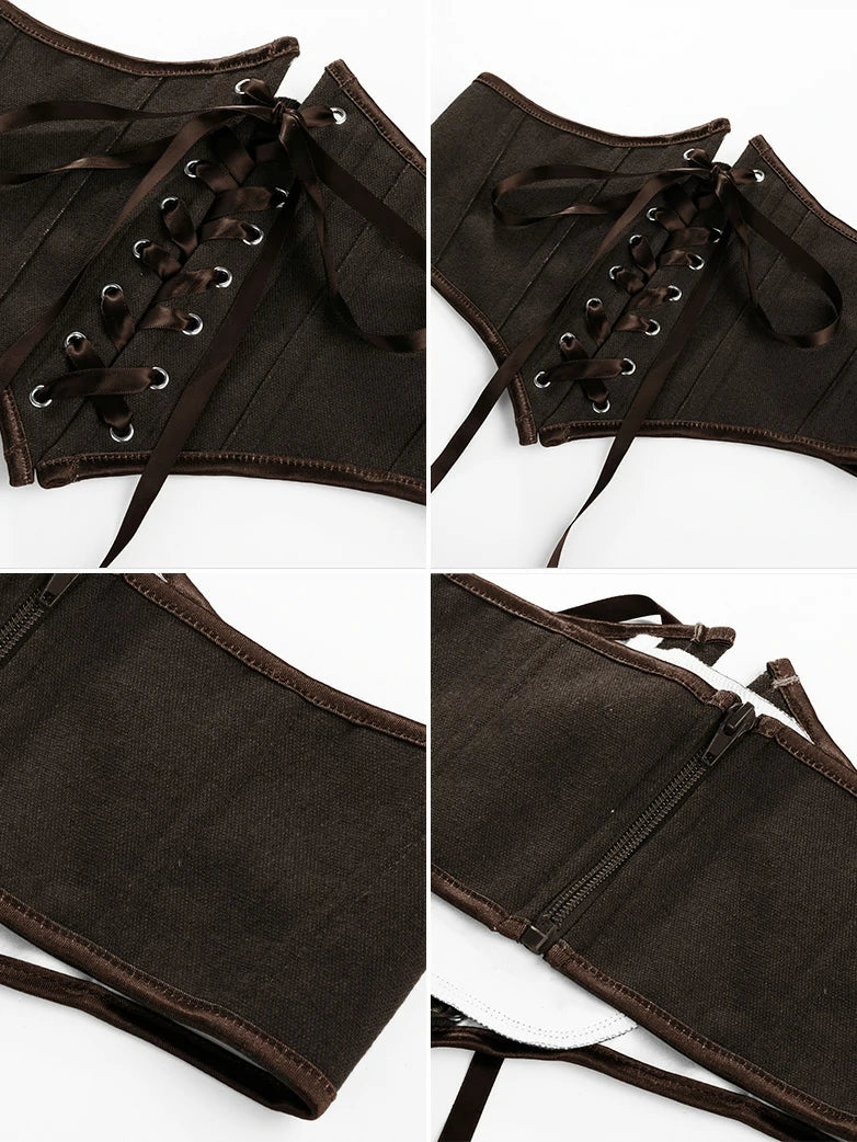 Renaissance Corset Belt with 14 Boned Waist Cincher - Image 15