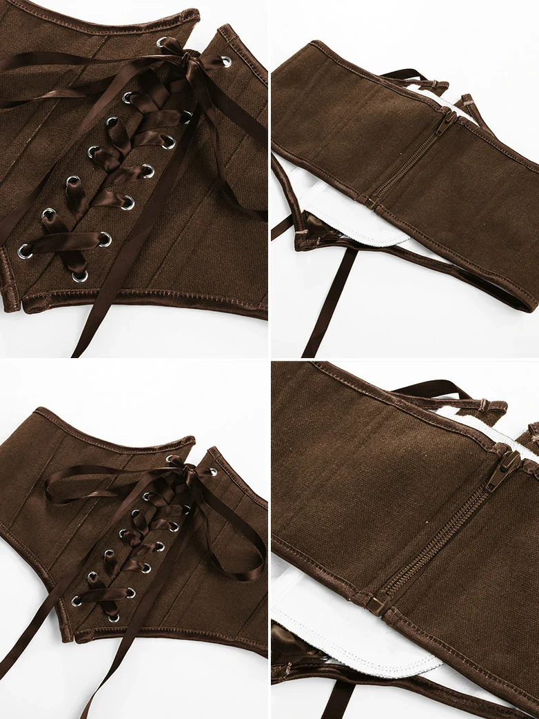 Renaissance Corset Belt with 14 Boned Waist Cincher - Image 37