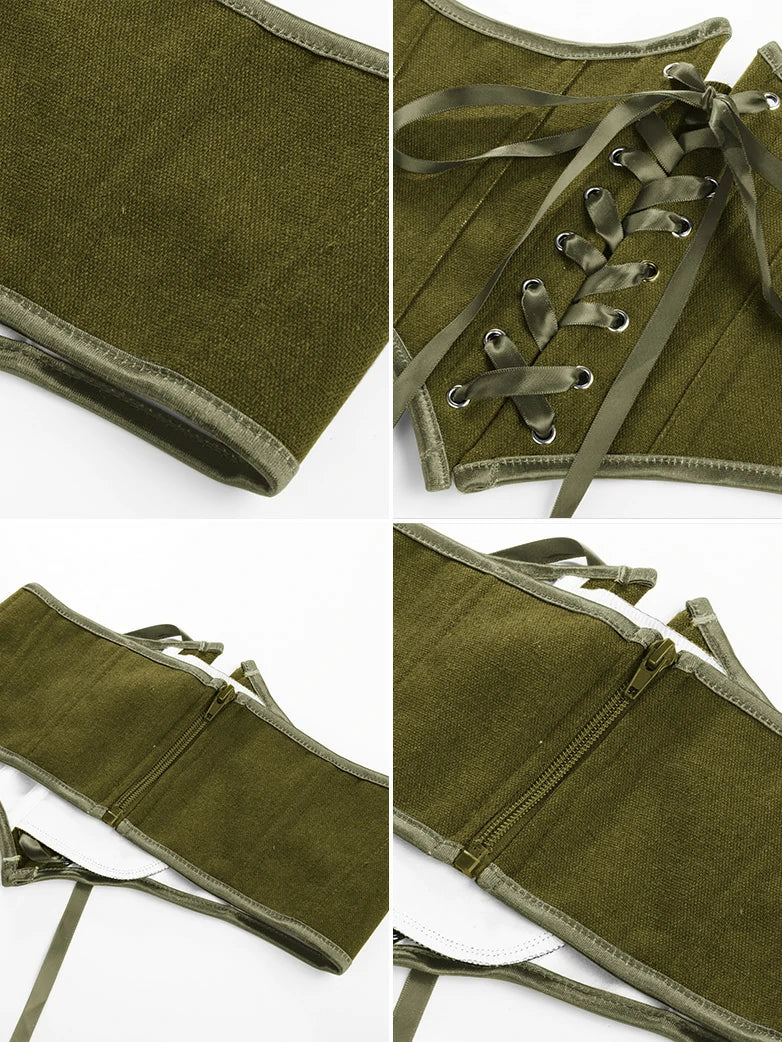Renaissance Corset Belt with 14 Boned Waist Cincher - Image 44