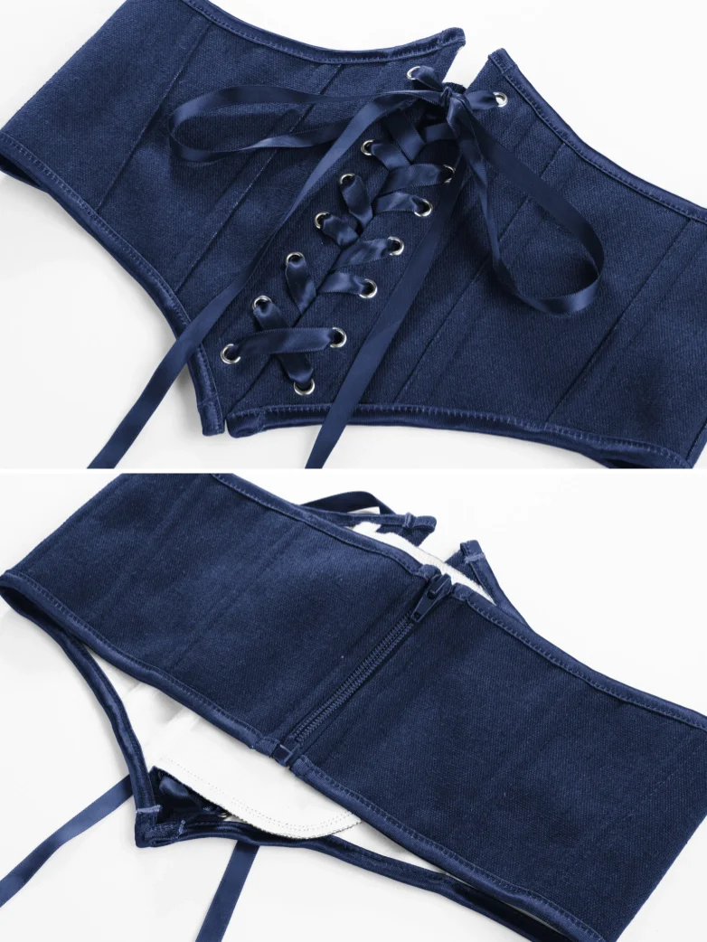 Renaissance Corset Belt with 14 Boned Waist Cincher - Image 51