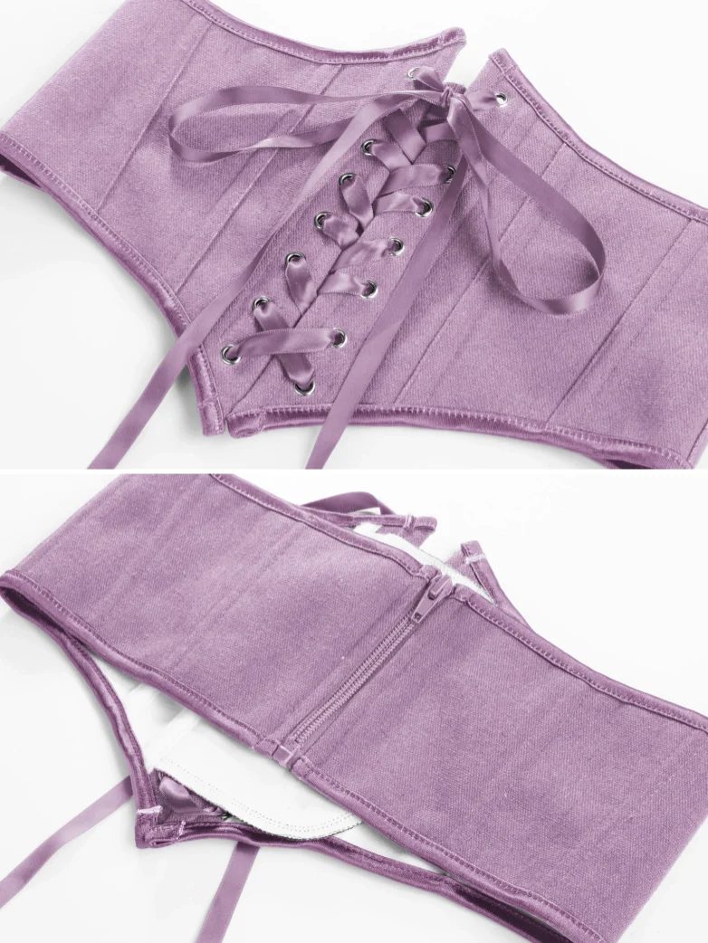 Renaissance Corset Belt with 14 Boned Waist Cincher - Image 55