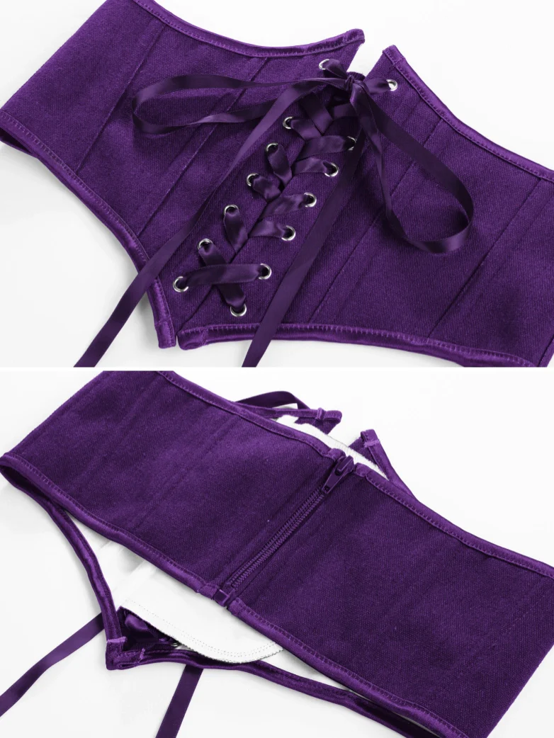 Renaissance Corset Belt with 14 Boned Waist Cincher - Image 59