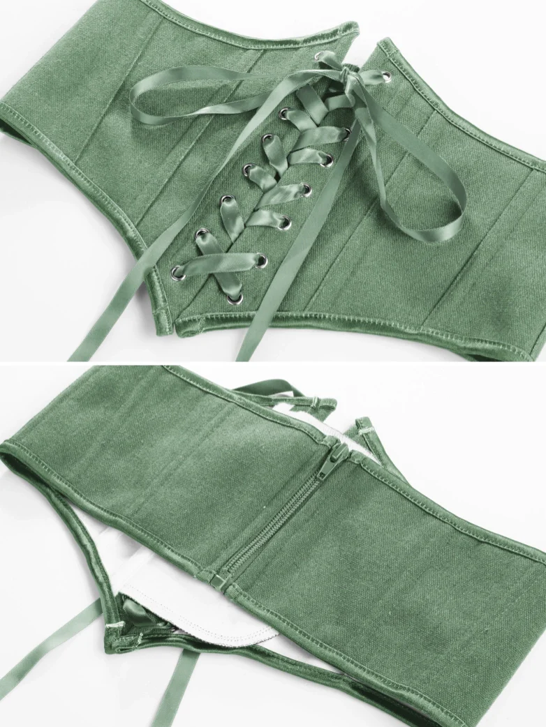 Renaissance Corset Belt with 14 Boned Waist Cincher - Image 63