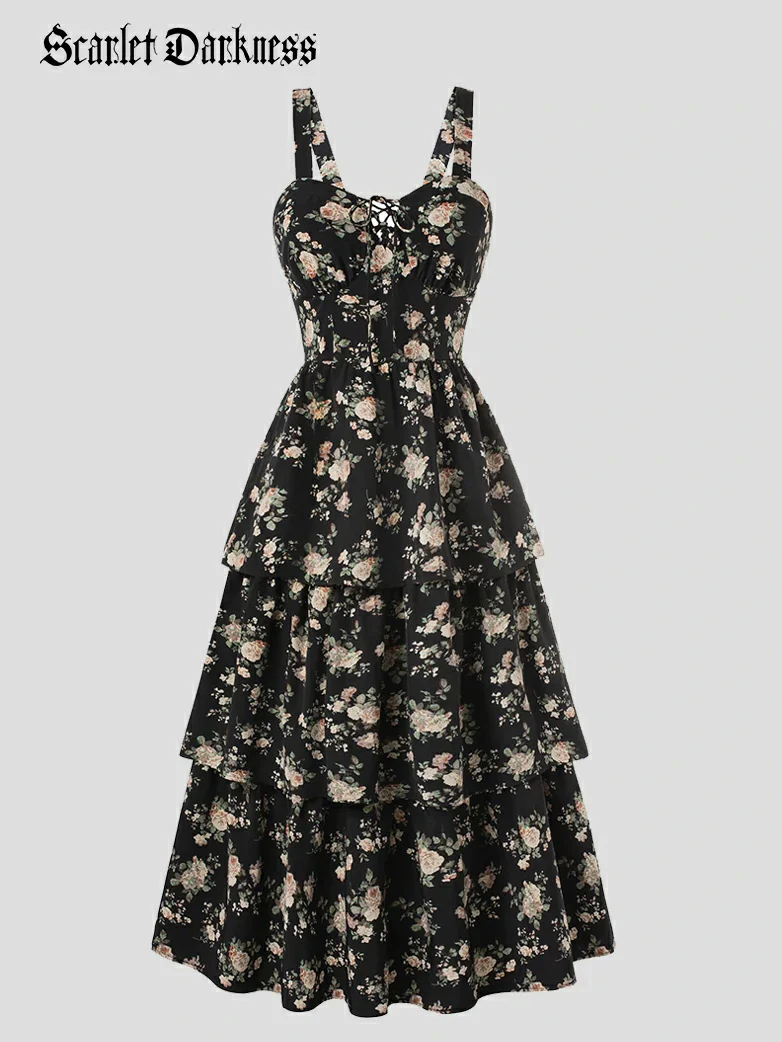 Summer Night Floral Wedding Guest Dress