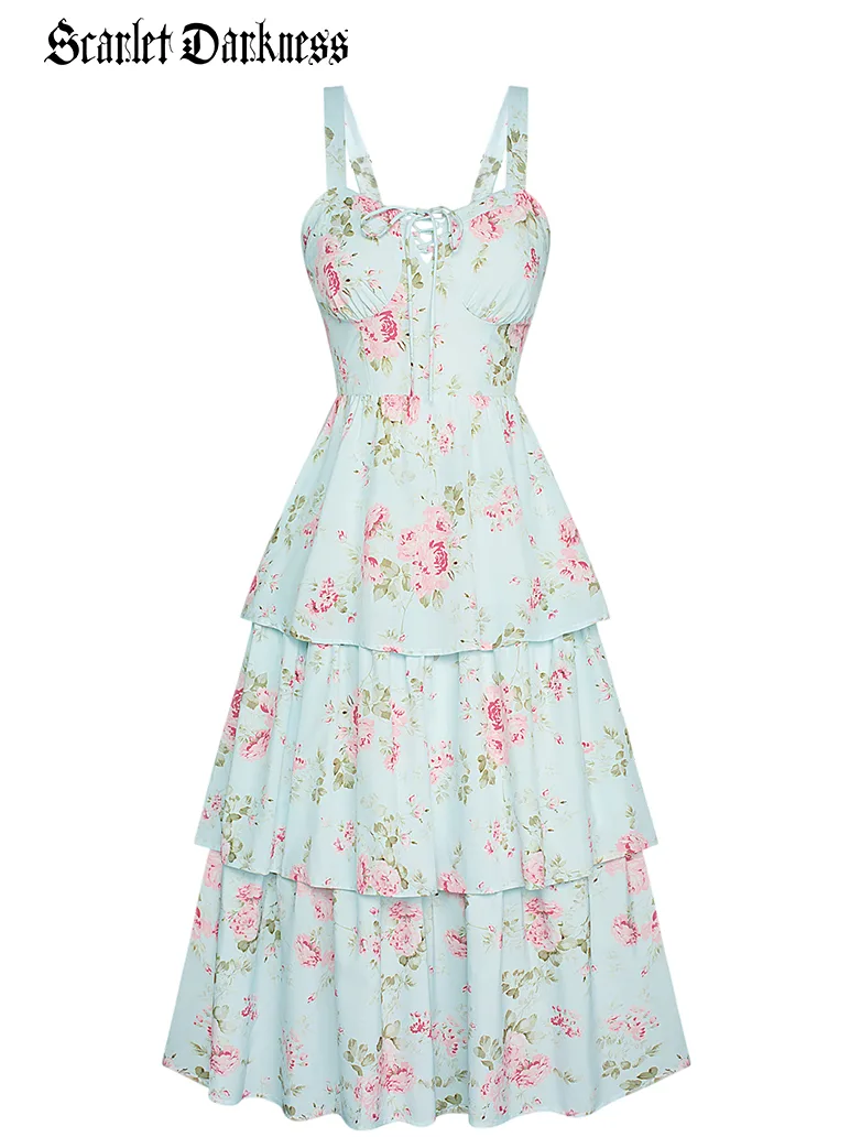 Summer Night Floral Wedding Guest Dress - Image 12