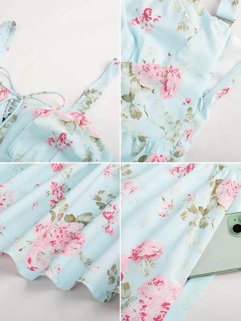 Summer Night Floral Wedding Guest Dress - Image 13