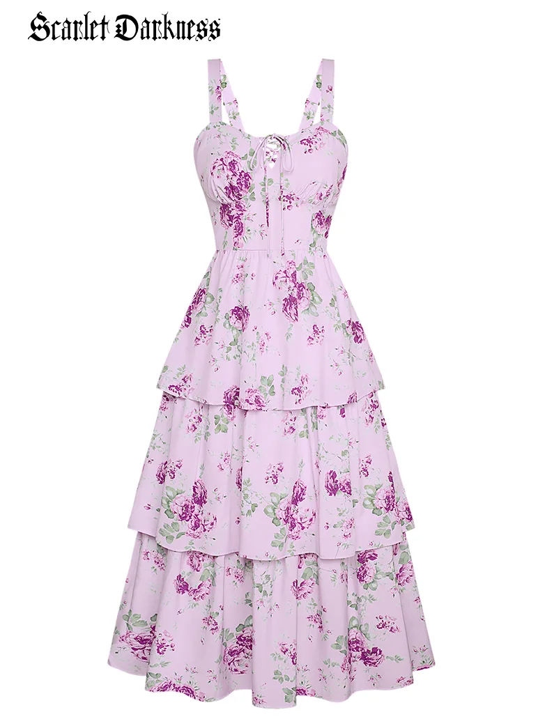 Summer Night Floral Wedding Guest Dress - Image 18