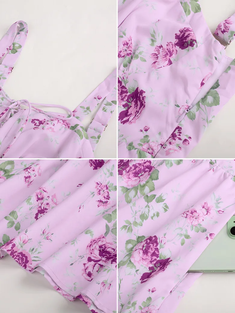 Summer Night Floral Wedding Guest Dress - Image 19