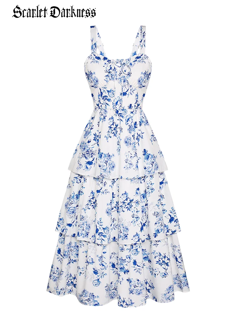Summer Night Floral Wedding Guest Dress - Image 20