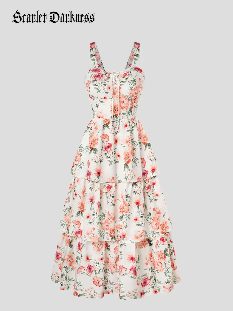 Summer Night Floral Wedding Guest Dress - Image 25