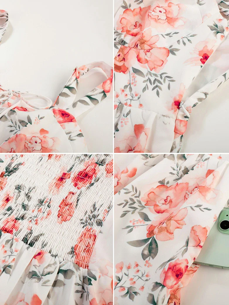 Summer Night Floral Wedding Guest Dress - Image 27