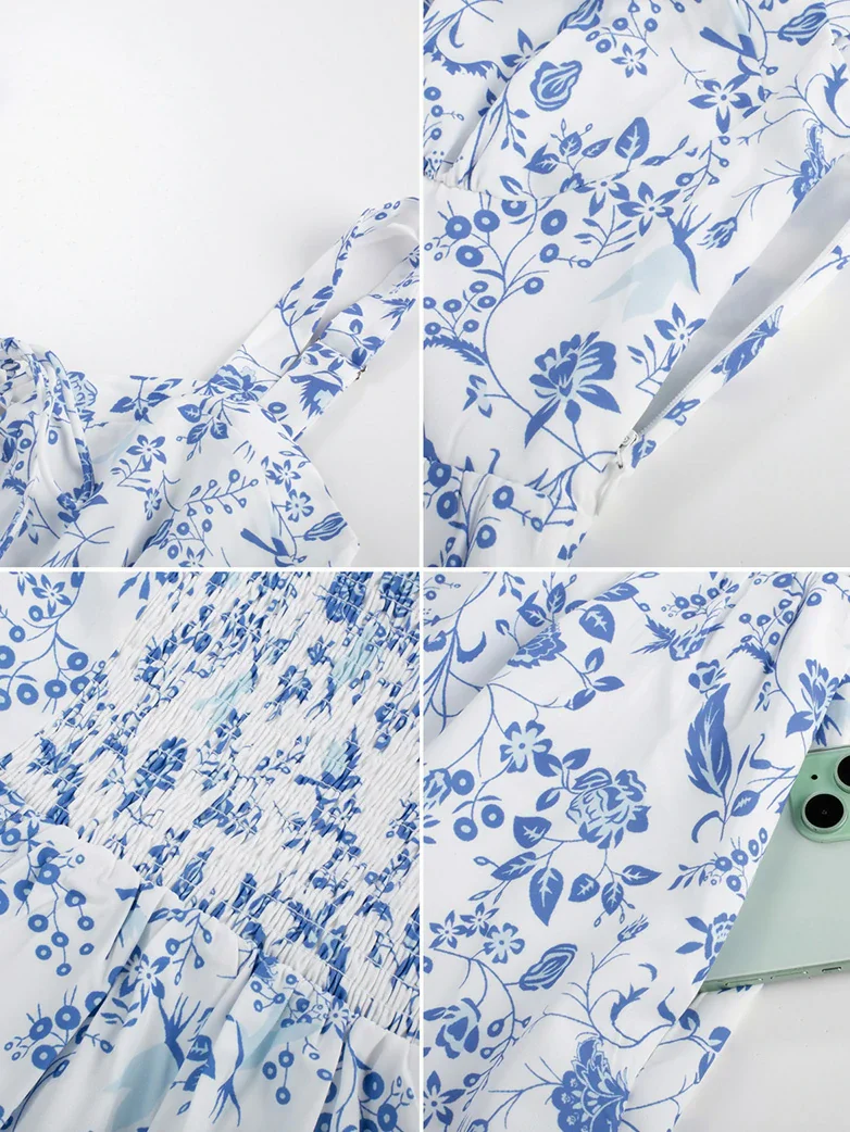 Summer Night Floral Wedding Guest Dress - Image 30
