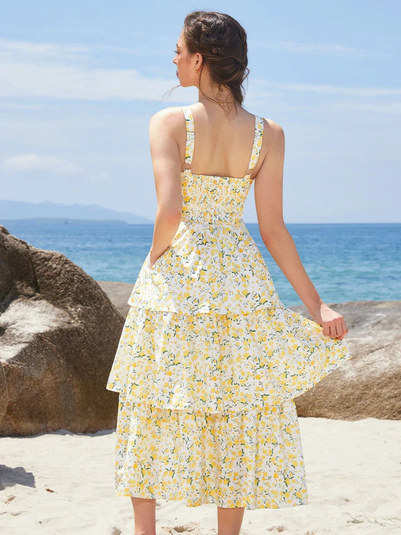 Summer Night Floral Wedding Guest Dress - Image 38