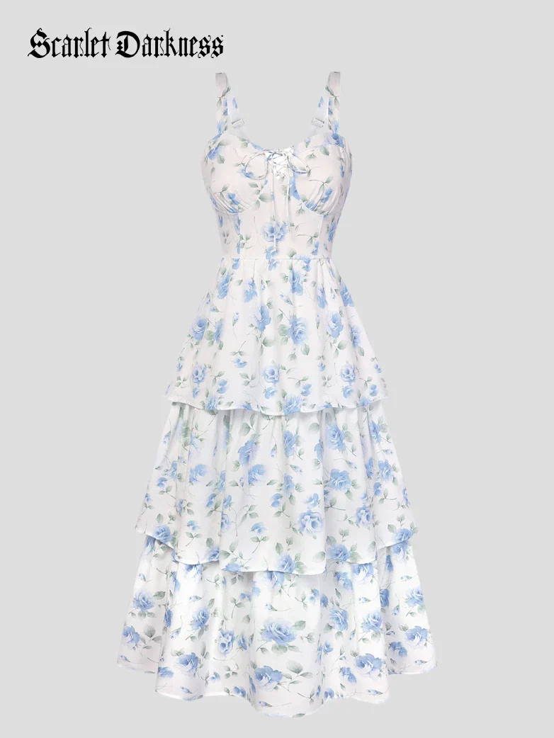 Summer Night Floral Wedding Guest Dress - Image 41
