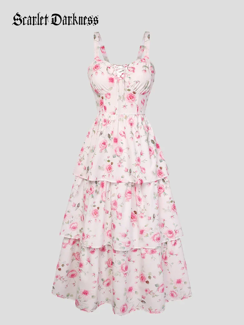 Summer Night Floral Wedding Guest Dress - Image 43