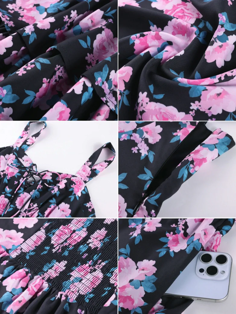 Summer Night Floral Wedding Guest Dress - Image 48
