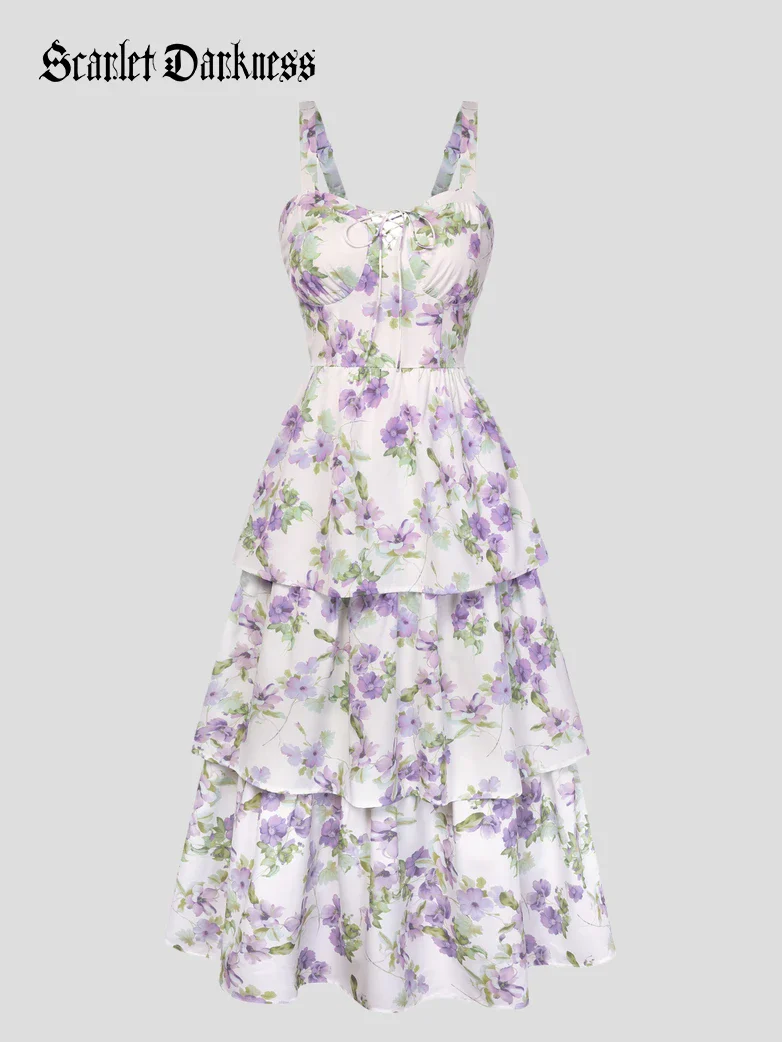 Summer Night Floral Wedding Guest Dress - Image 49