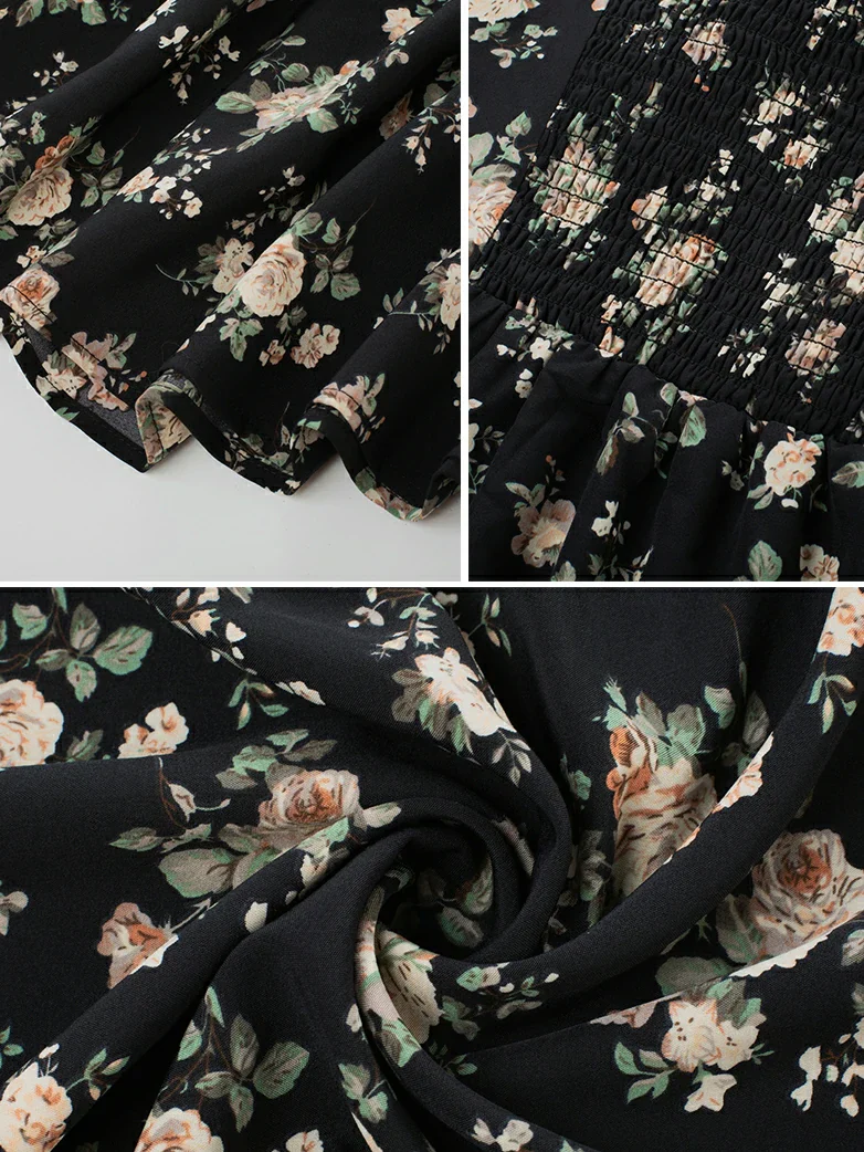 Summer Night Floral Wedding Guest Dress - Image 6