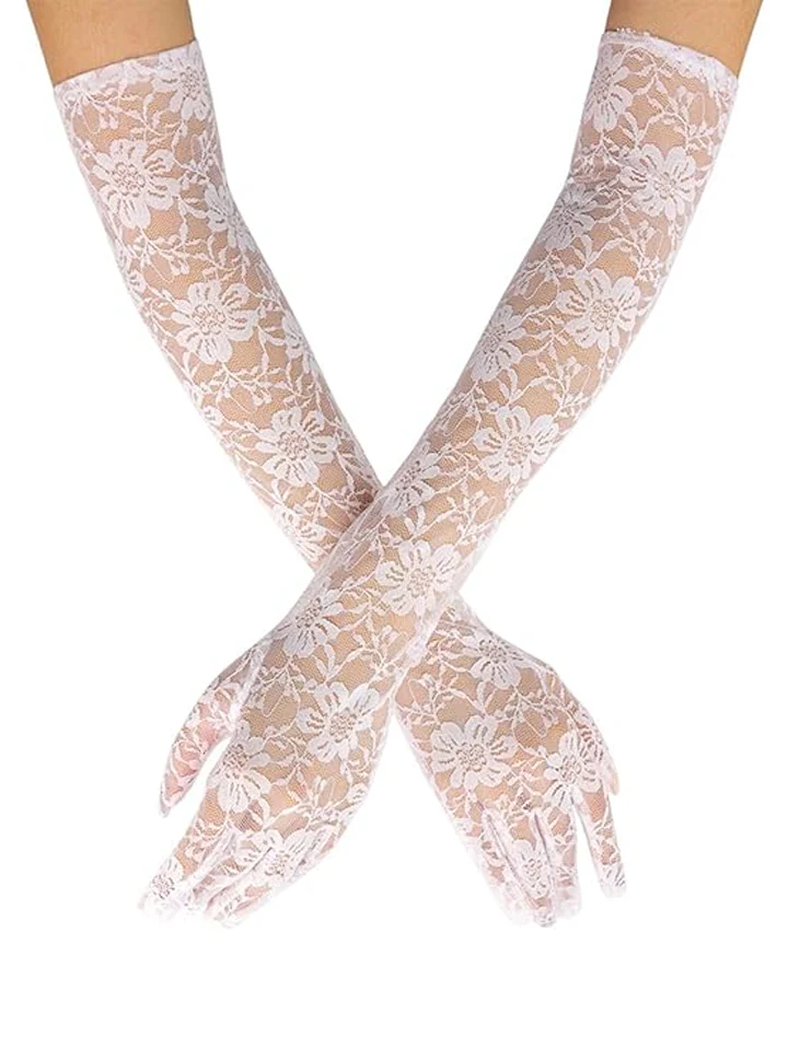 Miss Danger Rose Lace Gloves - Image 2