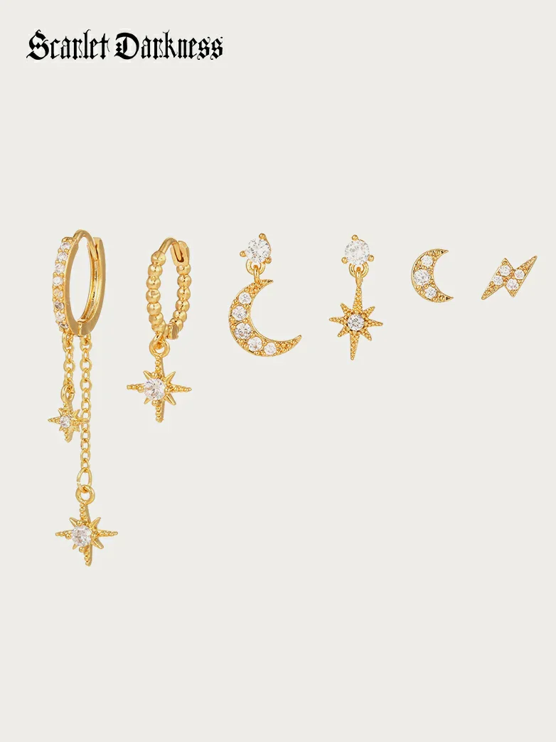 Star and Moon Earring Set - Image 3