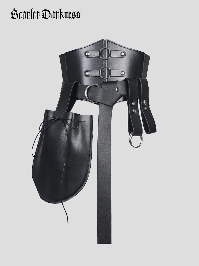 Renaissance Leather Waist Belts with Bag - Image 2