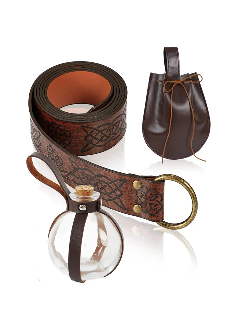 Renaissance Leather Waist Belts with Bag - Image 4